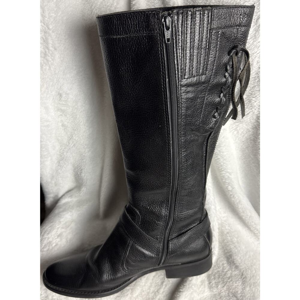 Ladies Tall Black Leather Boots Inside Zip 8M Brazil Naturalizer 848P86 - Picture 4 of 8